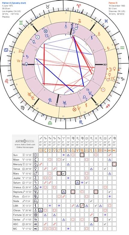 How To Read a Synastry Chart (Guide With Pictures) | LeadByStars