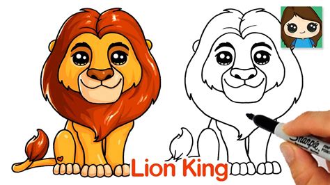 How to Draw The Lion King 🦁 Mufasa - YouTube