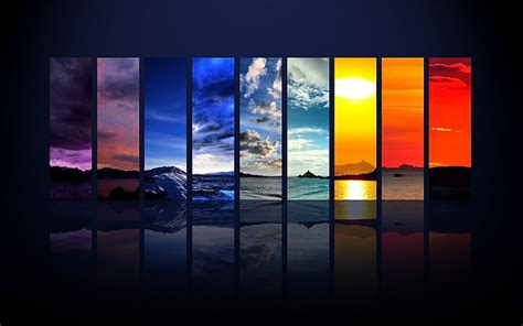 HD wallpaper: Adobe Photoshop, digital art, Four Seasons, landscape, rainbows | Wallpaper Flare