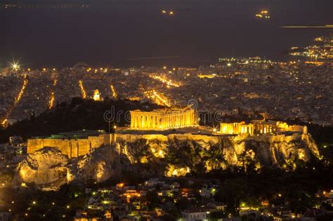 Acropolis by Night, Athens, Greece Stock Photo - Image of europe ...