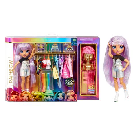 Rainbow High Fashion Studio Playset: Avery Styles Doll, Designer Outfits & 2 Wigs, 300+ Looks ...