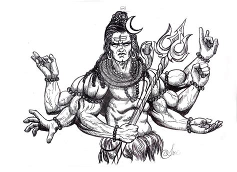 Pencil Sketch Drawing Of Lord Shiva - Lord Shiva Sketch | Bodhiwasuen