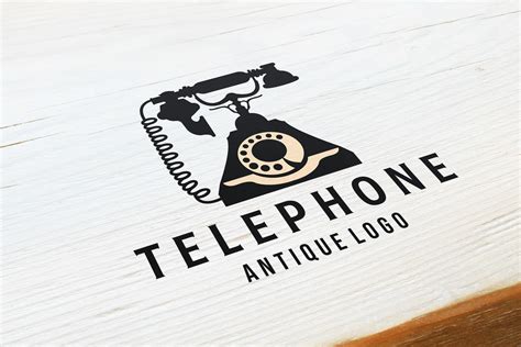 Telephone Antique Vintage Style Logo Graphic by SD22 · Creative Fabrica