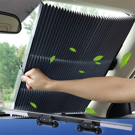 GLiving Car Windshield Sun Shade,Retractable Car Sun Shade for Windshield - Protect Vehicle's ...