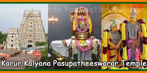 Karur Kalyana Pasupatheeswarar Temple Timings, History