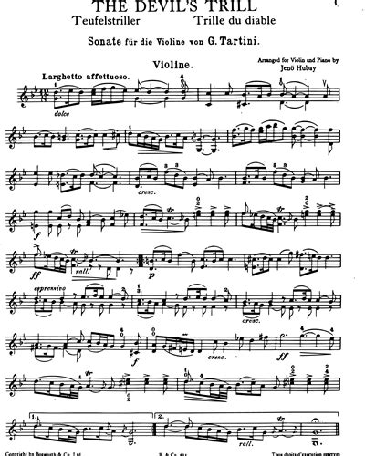 The Devil's Trill Sonata Sheet Music by Giuseppe Tartini | nkoda | Free 7 days trial