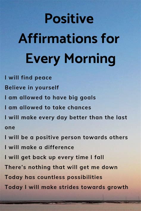 Positive Affirmations for Every Morning | Affirmations, Daily positive affirmations, Positive ...