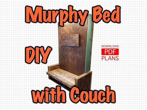 Murphy Bed With Couch DIY Plans Affordable and Simple Without Expensive Hardware - Etsy