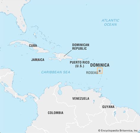 Map Of Roseau Dominica - Sena Xylina