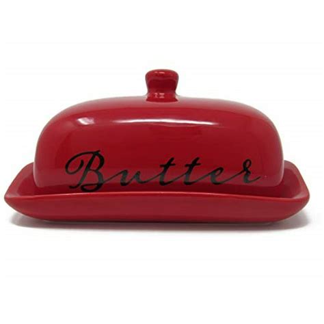 Porcelaine Butter Dish With Lid For East West Butter Great For Kitchen Storage and Decor or Gift ...