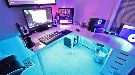 L Shaped Gaming Desk With LED Lights | ubicaciondepersonas.cdmx.gob.mx