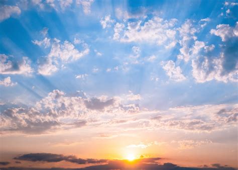 Premium Photo | Beautiful sunset sky and clouds with dramatic light