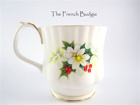 Royal Albert Fine Bone China Yuletide Poinsettia Christmas Mug - Etsy