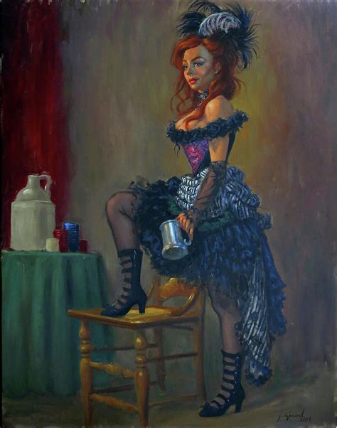 Saloon Gal Painting by Johanna Girard