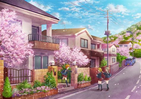 Spring Anime Houses Wallpapers - Wallpaper Cave