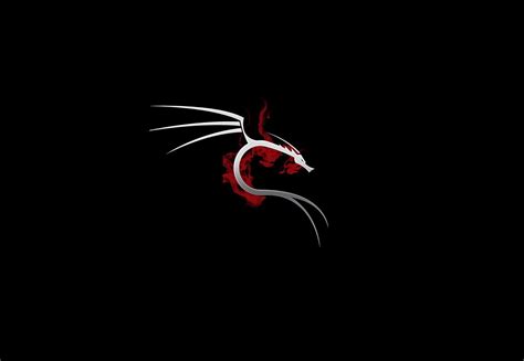 white and red dragon logo #Linux #dark #hacking operating system #720P #wallpaper #hdwallpaper # ...