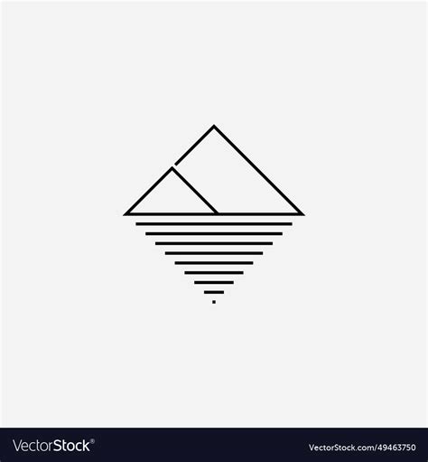 Mountain water logo Royalty Free Vector Image - VectorStock