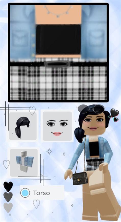 Free Roblox outfit // black skirt and denim jacket aesthetic girl free outfit in 2023 | Roblox t ...