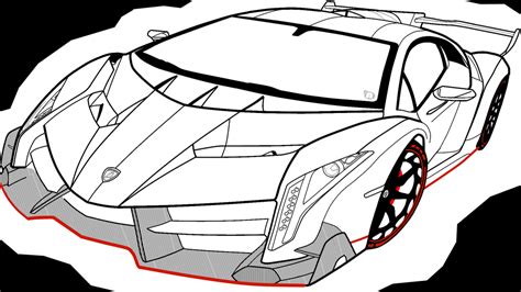 Lamborghini Drawing Outline at PaintingValley.com | Explore collection ...