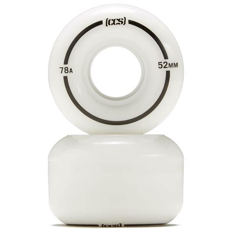 CCS Cruiser Skateboard Wheels - 52mm 78a - White