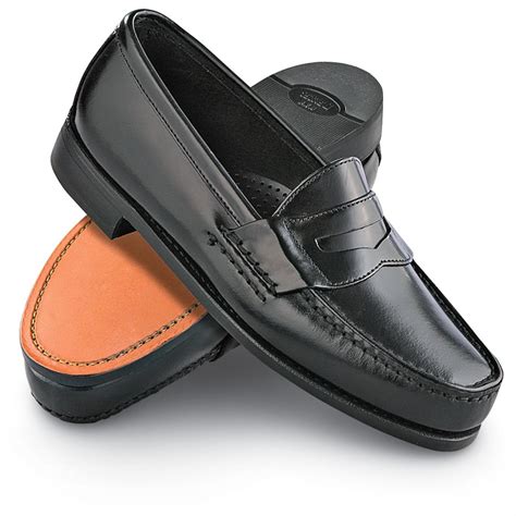 Men's Dexter® Penny Loafer Dress Shoes, Black - 118560, Dress Shoes at Sportsman's Guide