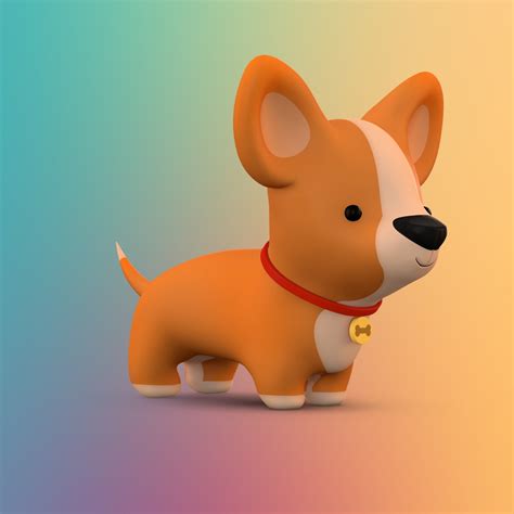 3D model cute cartoon dog - TurboSquid 1198581