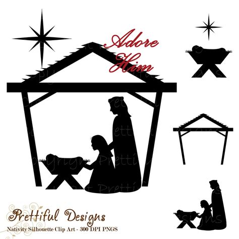 Nativity Silhouette Free Nativity Scene Pictures Clipart Wikiclipart | Images and Photos finder