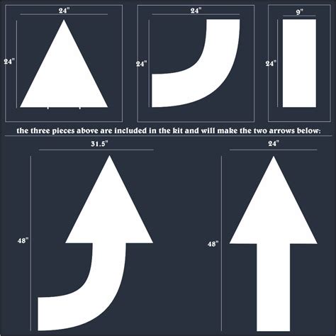 Arrow Traffic Marking Stencil Kit – Stencil Ease