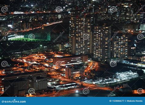 Yokohama Night View Seen from the Landmark Tower Stock Image - Image of yokohama, condominiums ...