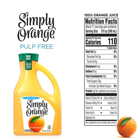 Simply Orange Mango Juice Nutrition Facts | Besto Blog