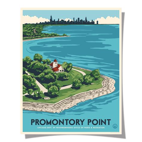 Promontory Point Chicago – A WPA-inspired Print — The Chicago Neighborhoods