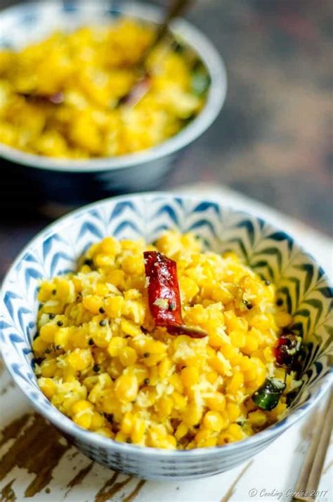 Kadala Parippu Sundal - Yellow Lentils With Coconut and Spices - Cooking Curries