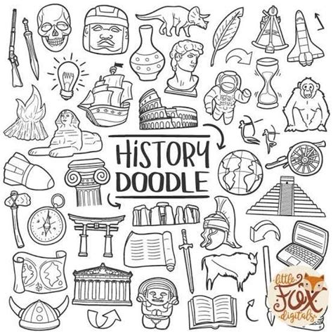 the history doodle is shown in black and white