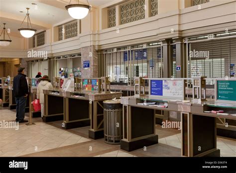 Modern US Post Office interior Stock Photo - Alamy