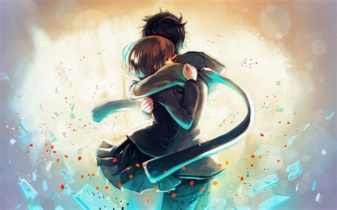 Anime Boy And Girl In Love Wallpaper