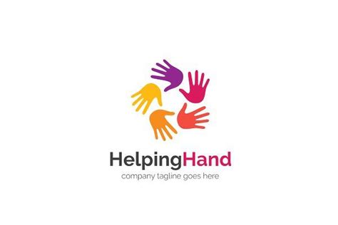 Helping Hand Logo | Helping hands logo, Hand logo, Logo templates