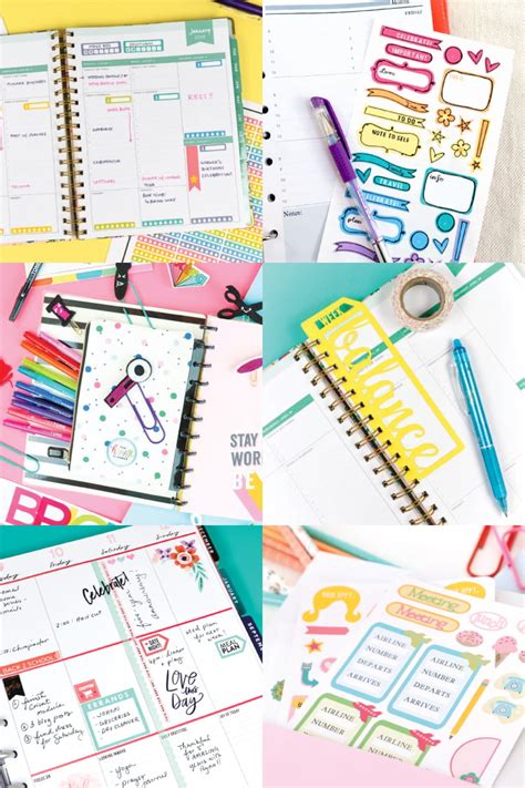 Printable New Year's Resolution Planner Stickers with the Cricut