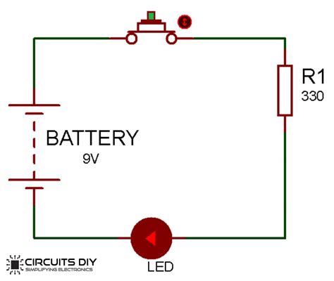 Push Button LED Circuit - Basic Electronics