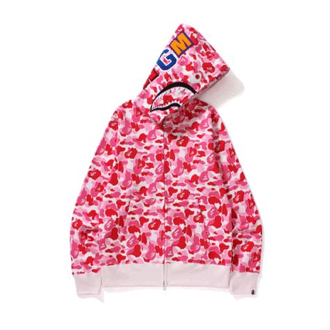 Pink BAPE Shark Hoodie - BAPE Hoodie