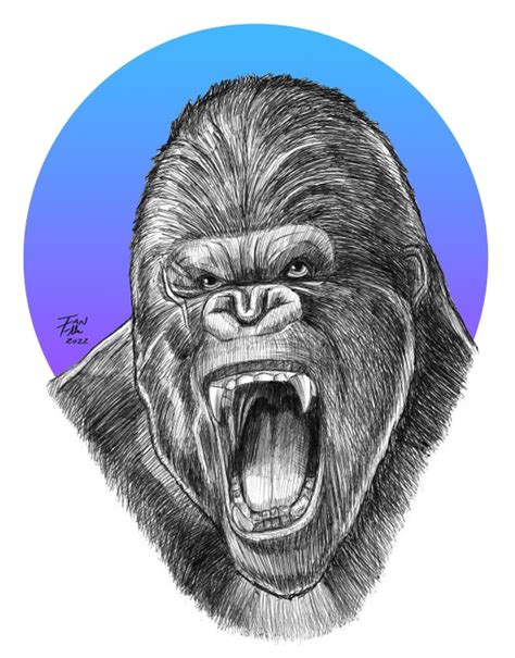 King Kong Drawing Face