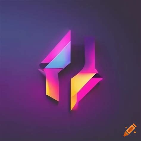 Modern logo design with a futuristic 'k' shape