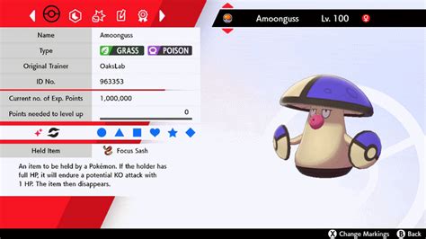 🎮 Comprar Amoonguss Shiny Focus Sash 6IVs Level 100 (Pokémon Sword & Shield) LOJA HEY!PIKACHU ...