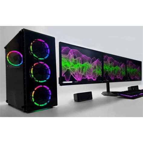 Triple Monitor Screen RGB Gaming PC SET PC i7 32GB 480 GB SSD 1TB HDD RTX 3050 – PROPERMAC