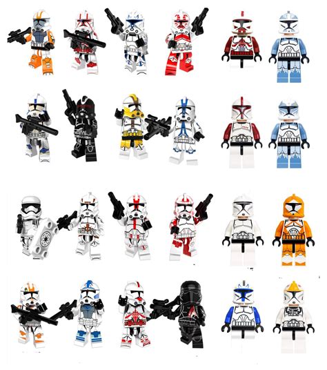 24pcs Imperial Stormtrooper Clone Trooper Minifigures Lego Compatible Star Wars Minifigure