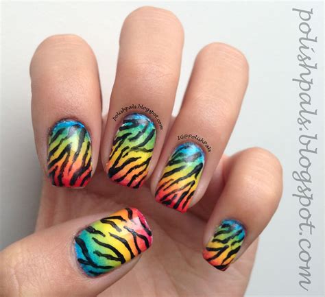 Polish Pals: Rainbow Zebra Print Tutorial