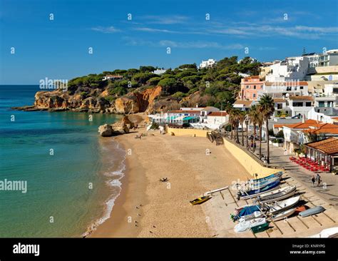 Olhos d'Agua in winter, the Algarve, Portugal Stock Photo - Alamy