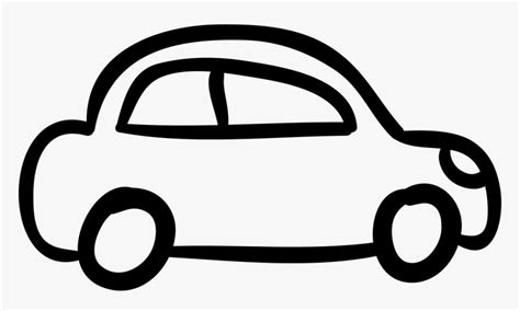 Car Outlined Vehicle Side View - Car Side View Clipart, HD Png Download ...