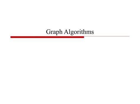 Graph algorithms | PPT