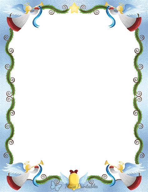 Printable Christmas Angel Page Border