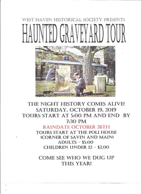 Haunted Graveyard Tour - West Haven Historical Society